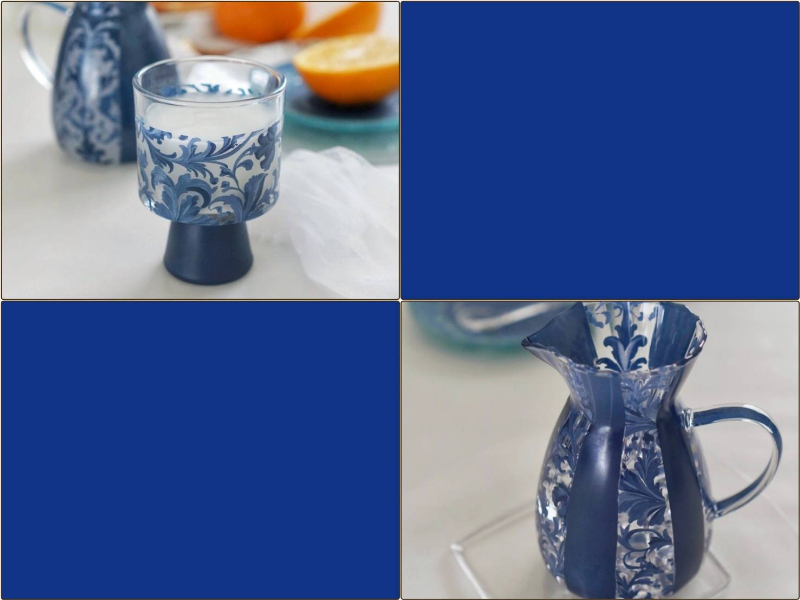 19日まで特別SALE♪【ガラス用】単色転写紙　マヨリカブルー　A4サイズ （ポーセラーツ ポーセリンアート 単色 転写紙)