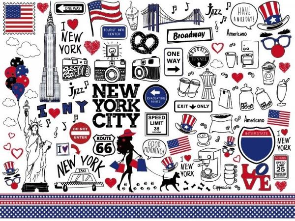 【白磁用】NEW YORK転写紙 ニューヨーク　（ポーセラーツ 転写紙 ポーセリアート )