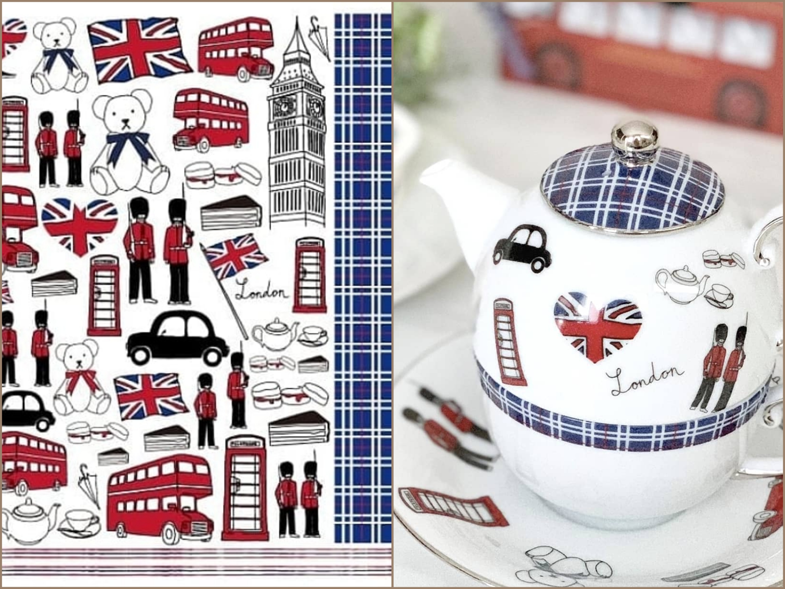 【白磁用】Love London ロンドン 転写紙 （ポーセラーツ ポーセリンアート 転写紙 くま)