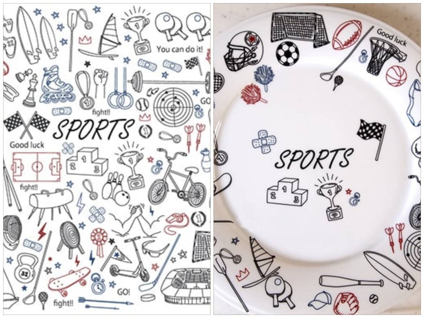 【白磁用】SPORTS スポーツ転写紙 オリンピック A3サイズ（ポーセラーツ 転写紙 ポーセリンアート)