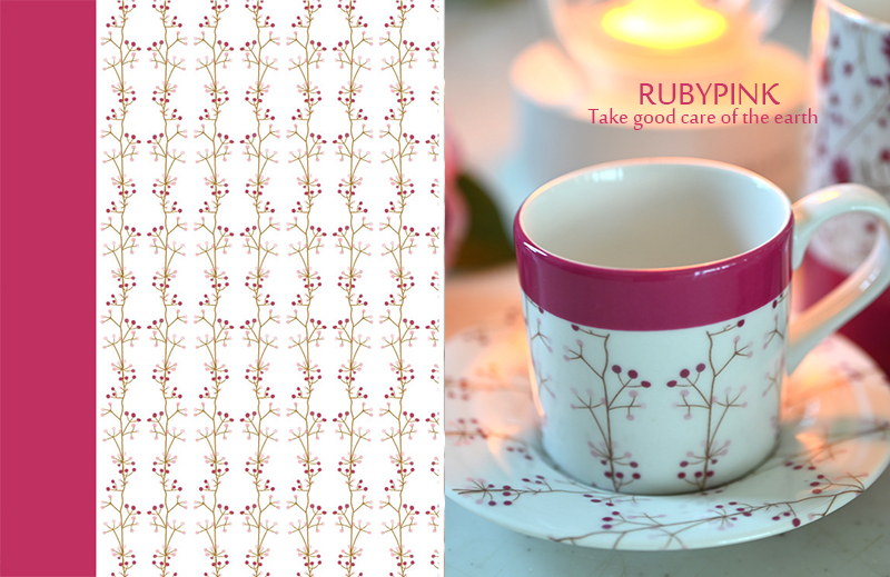 【白磁用】Rubypink ルビーピンク転写紙　 （ポーセリンアート用　ピンク花転写紙　ポーセラーツ ポーセリンアート 花柄 転写紙)